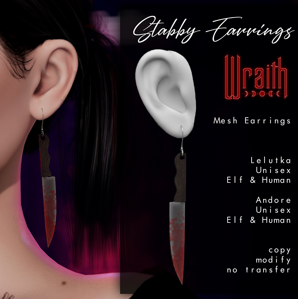 Wraith stabby earrings square