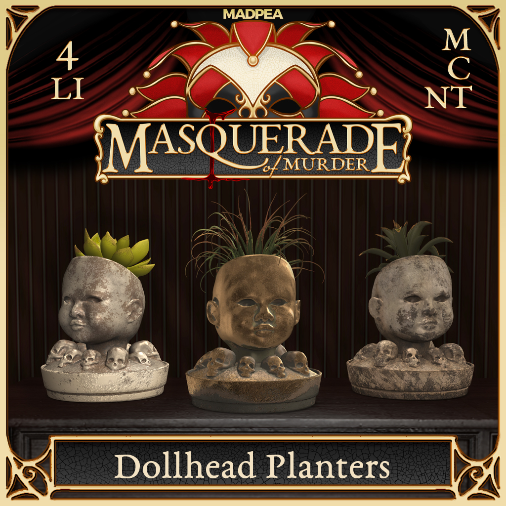 MadPea - Dollhead Planters - Prize ad