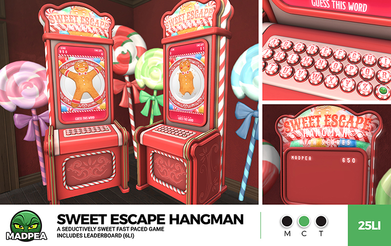 MadPea Sweet Escape Hangman Web Ad
