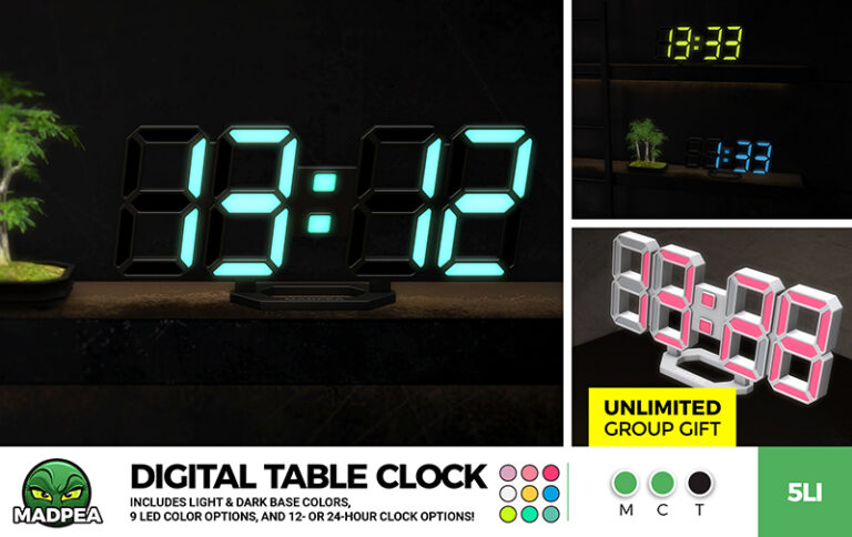 MadPea - Digital Table Clock - Unlimited Group Gift - Web