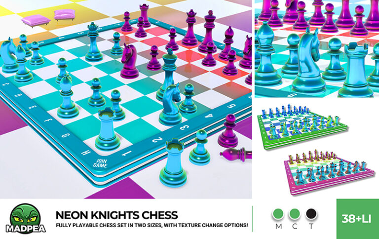 MadPea Neon Knights Chess 1024