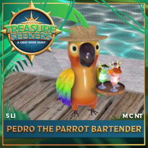 MadPea Pedro the Parrot Bartender - Prize ad