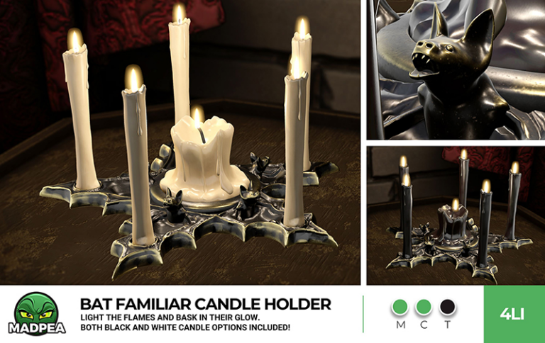 MadPea Bat Familiar Candle Holder