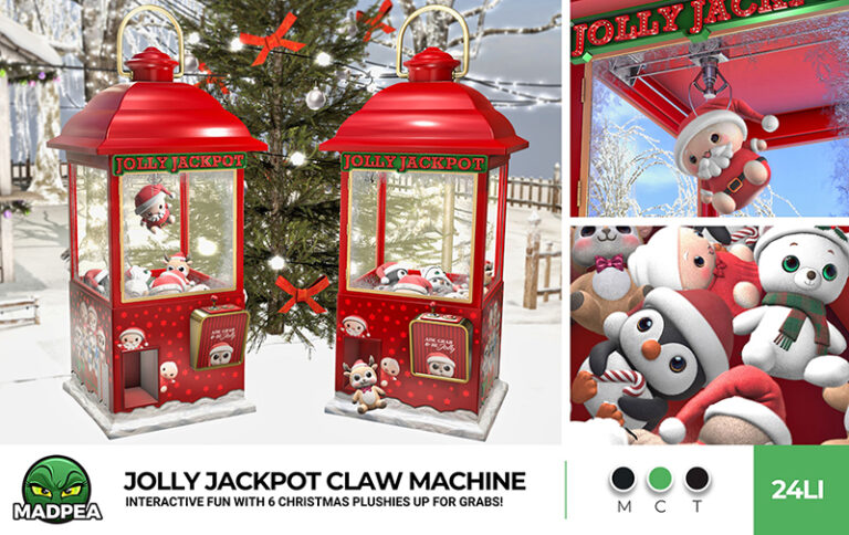 MadPea Jolly Jackpot Claw Machine - 3 Photo Layout