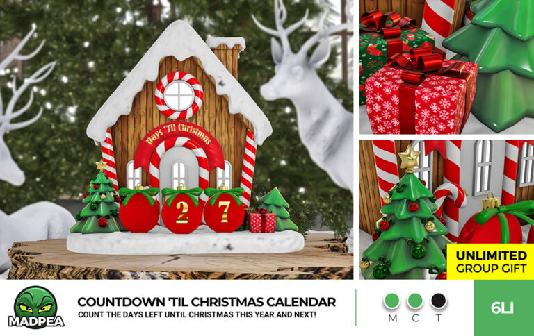 MadPea Countdown 'til Christmas Calendar - 3 Photo Layout