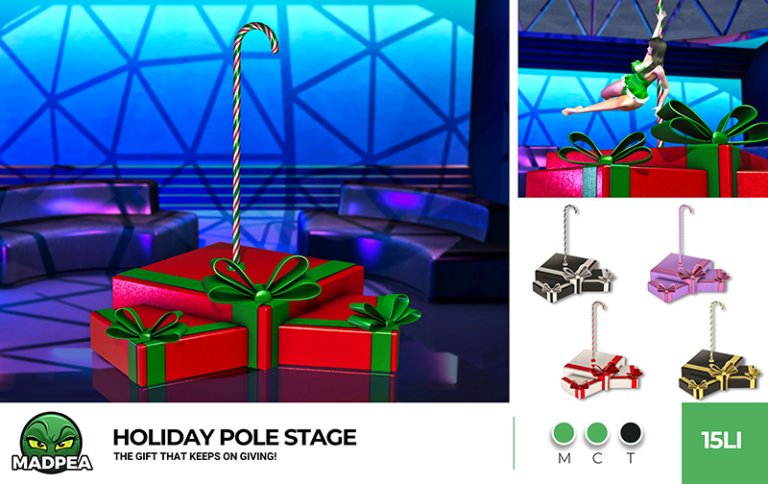 MadPea Holiday Pole Stage