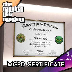 MadPea MCPD Certificate - Prize ad