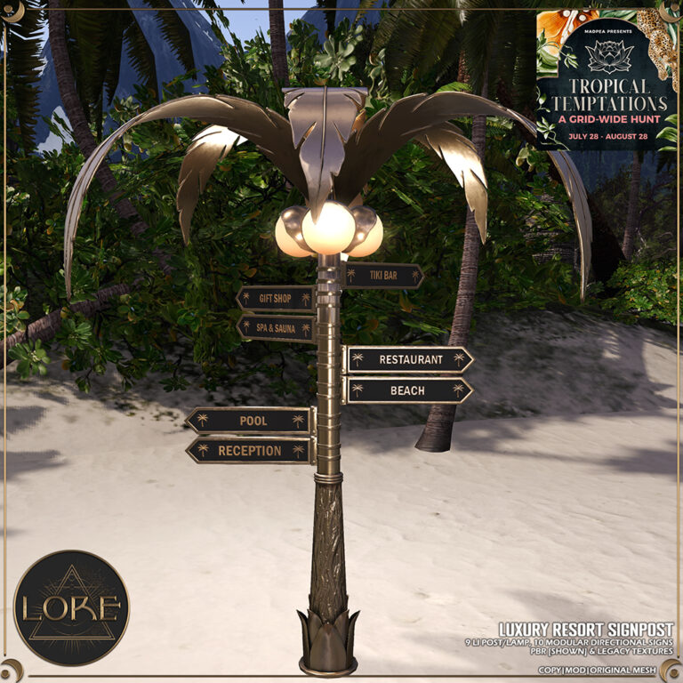 LORE - Luxury Resort Signpost