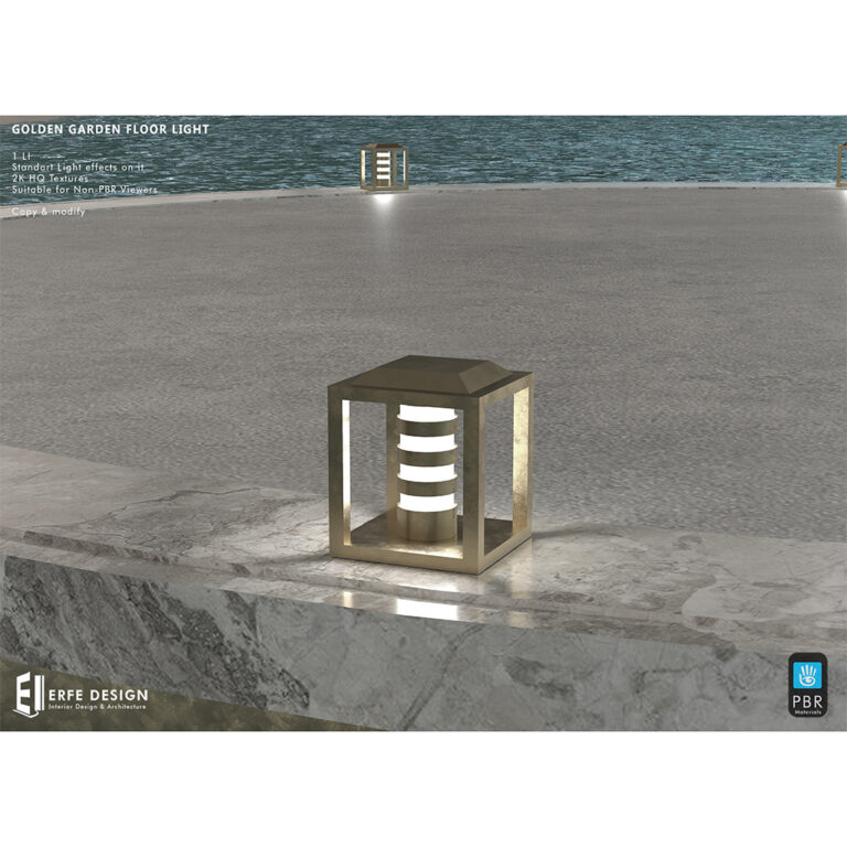 ERFE DESIGN - Golden garden floor light
