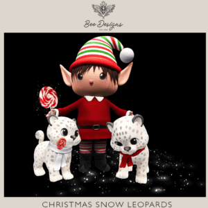 Bee Designs Christmas Snow Leopards Vault Prize