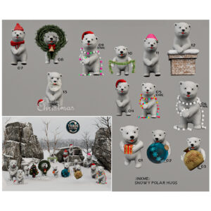 InkMe Snowy Polar Hugs Gacha Key