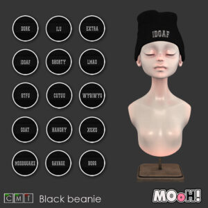 MOOH! Black beanie - Vault prize