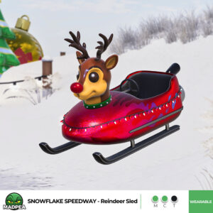 MadPea Snowflake Speedway - Reindeer Sled - 1