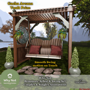 Why Not Brinmore Arbor & Swing Set-Vault Prize