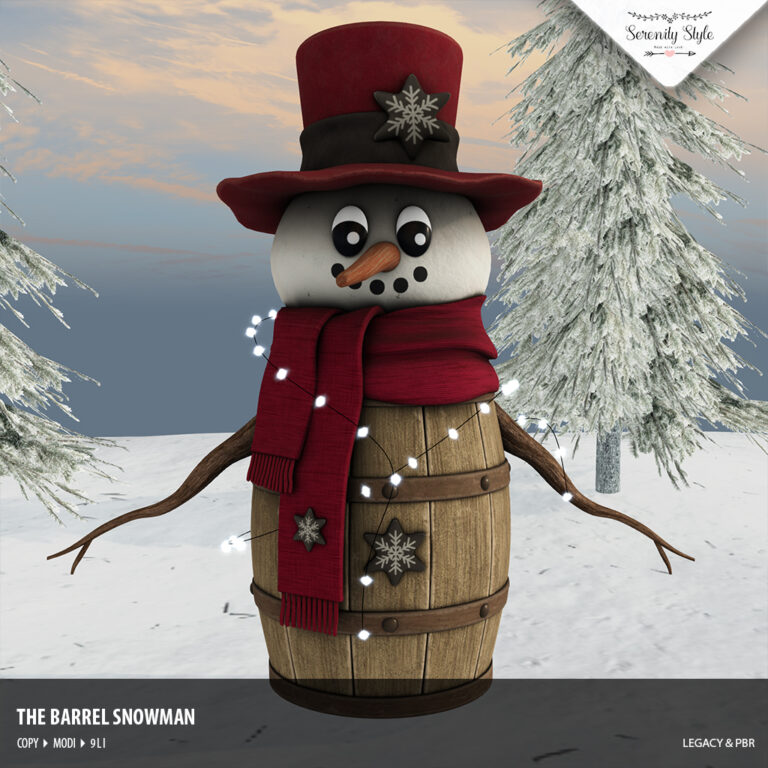 Serenity Style - The Barrel Snowman