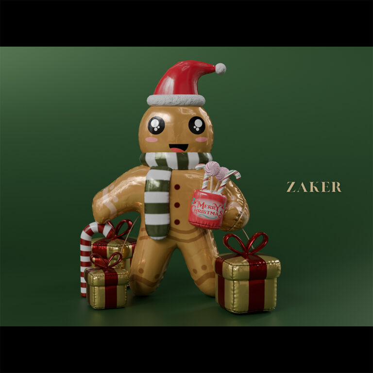 ZAKER Gingerbread Man Inflatable