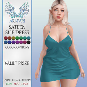 ARI-PARI SATEEN SLIP DRESS VAULT PRIZE