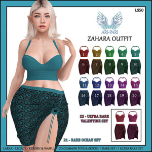 ARI-PARI ZAHARA OUTFIT KEY - GACHA ARCANA