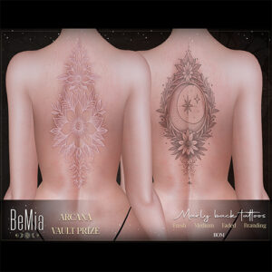 BeMia. Marly back tattoo - Arcana Vault Prize