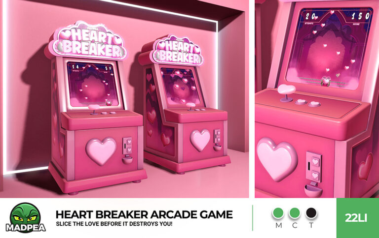 MadPea Heart Breaker Arcade Game - 3 Photo Layout