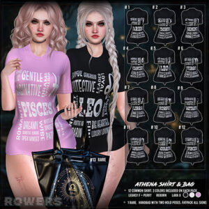 Rowers. Athena shirt & bag - GACHA