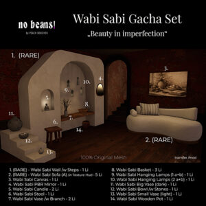 no beans! - Wabi Sabi Gacha Set