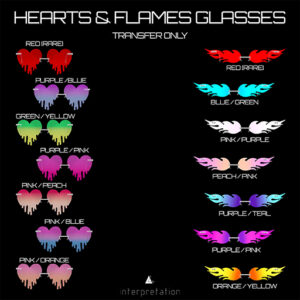 u4i Hearts & Flames Glasses