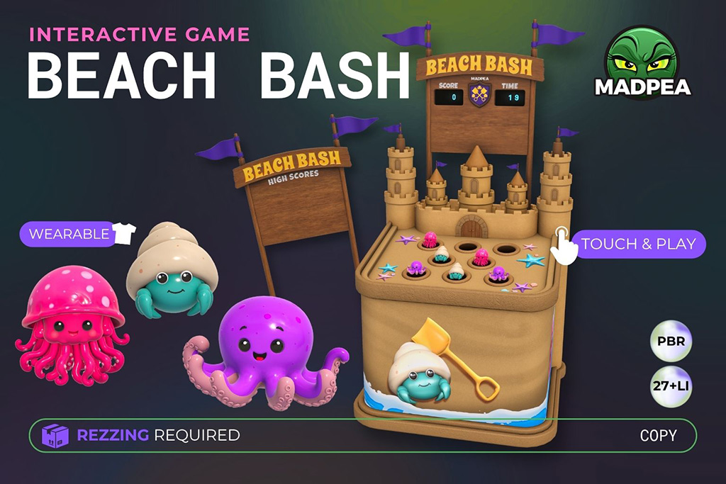 MadPea Beach Bash - In-World Ad