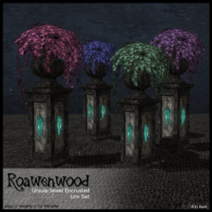 Roawenwood - Ursula Jewel Encrusted Urn Set