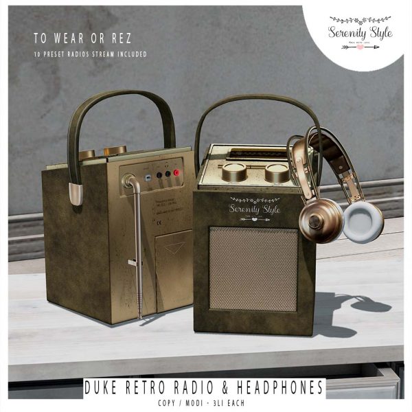 Serenity Style- Duke Retro Radio & Headphones